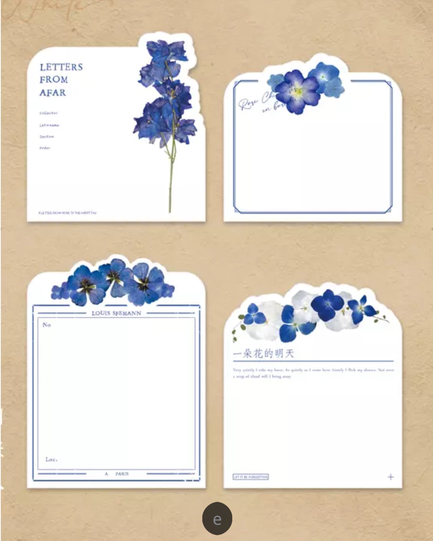Floral Notes Paper Set, Junk Journal Art, 60pcs