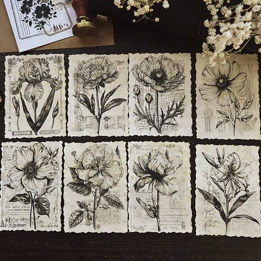 Tea-Stained Floral Ephemera: Gold Splashed Paper Flowers for Junk Journals