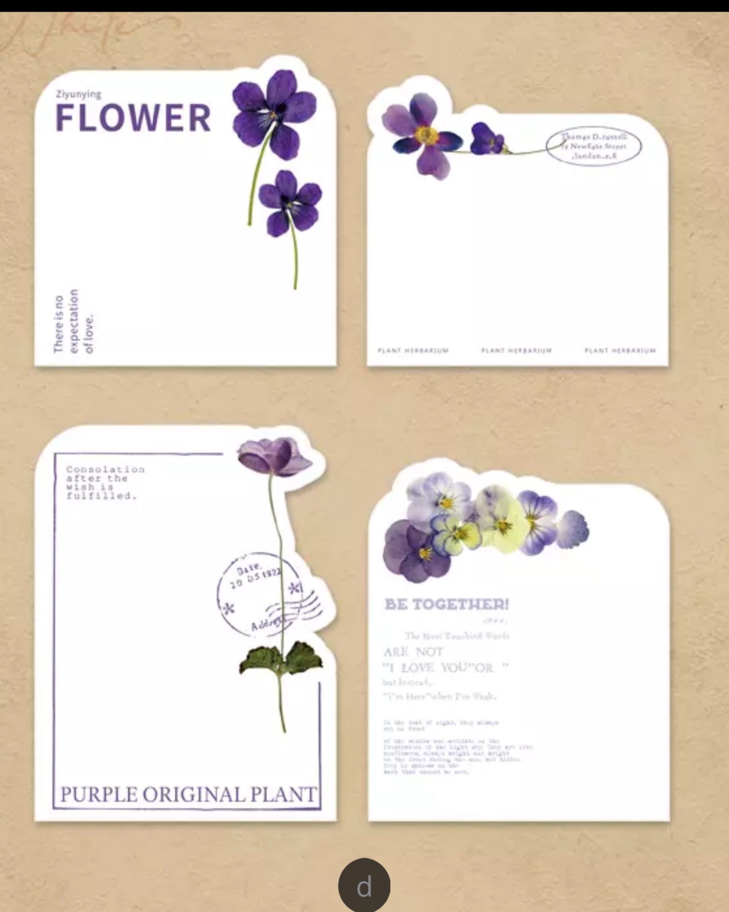 Floral Notes Paper Set, Junk Journal Art, 60pcs