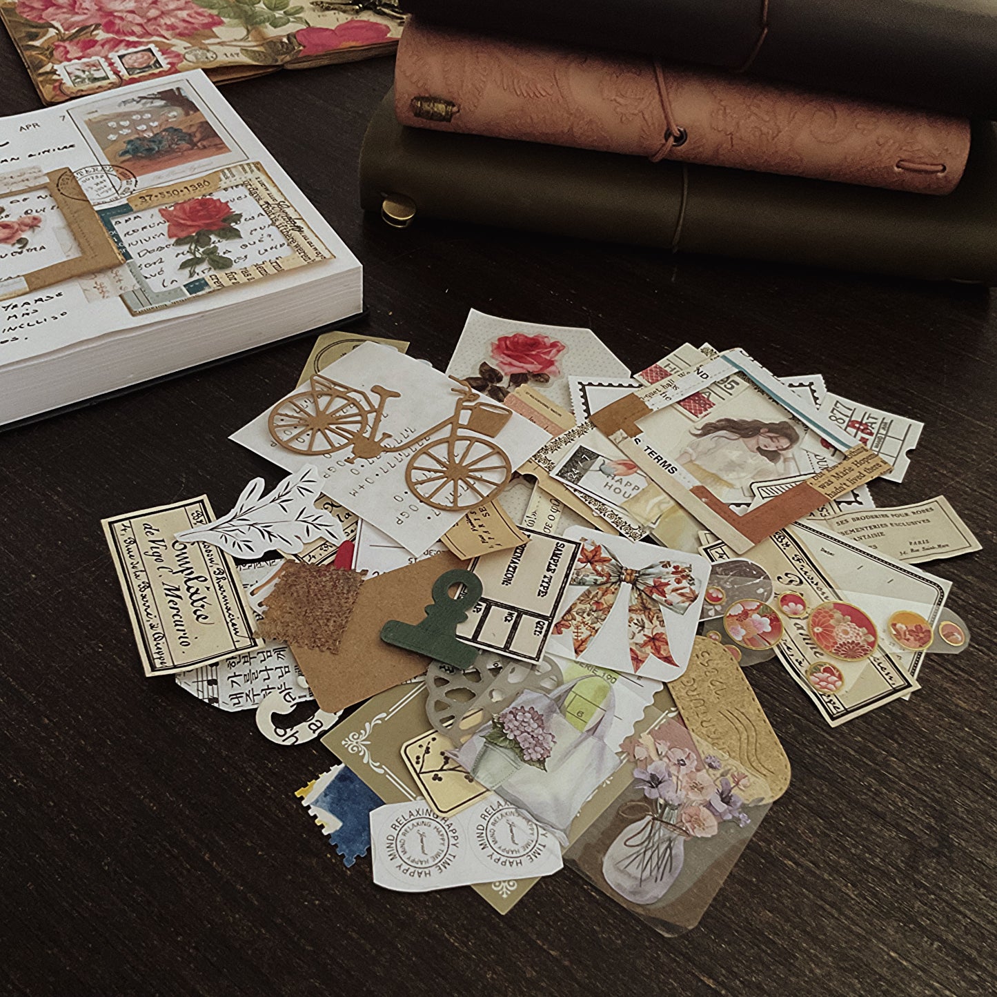 45+ pieces. Small ephemera Art romantic Journal Pack