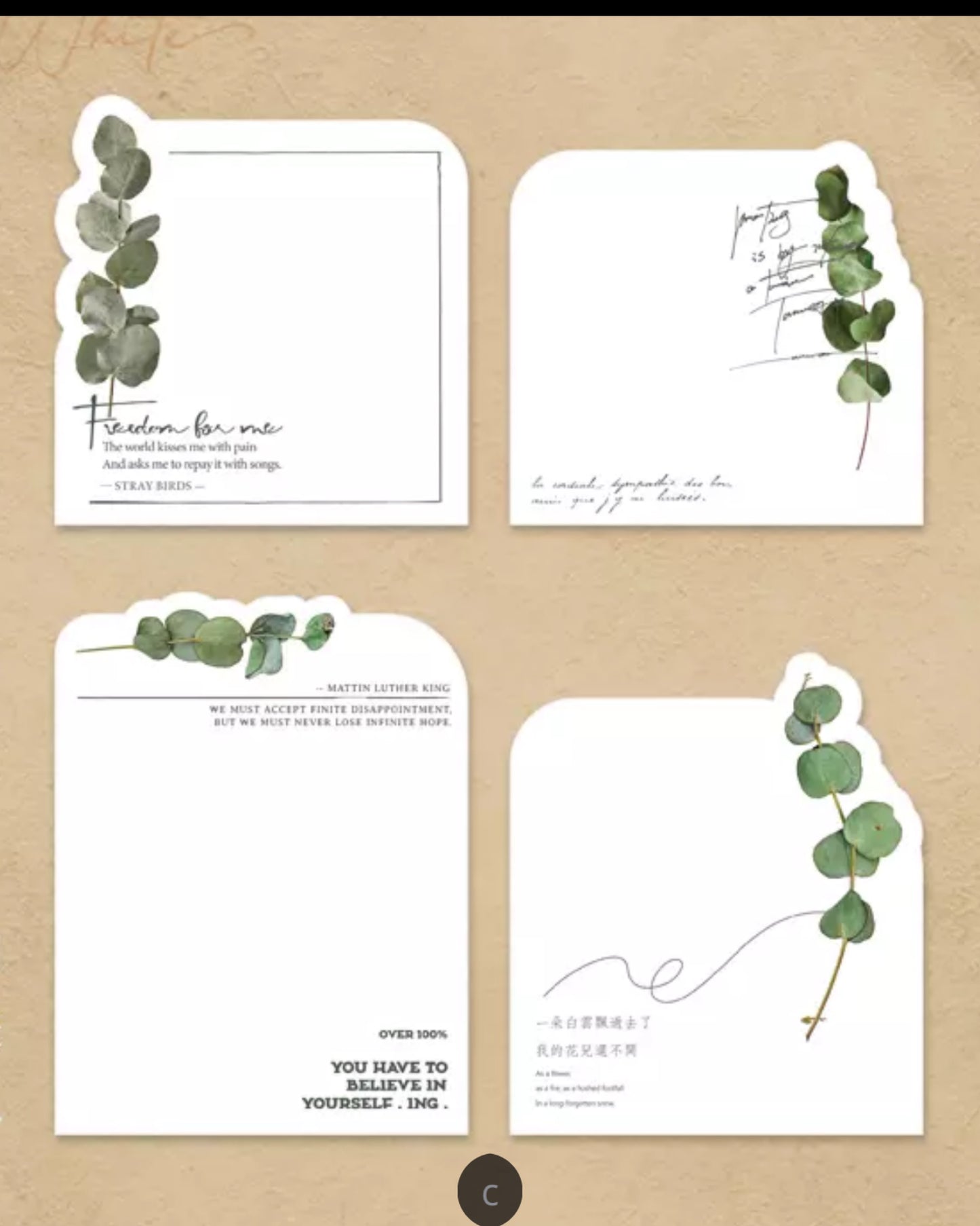 Floral Notes Paper Set, Junk Journal Art, 60pcs
