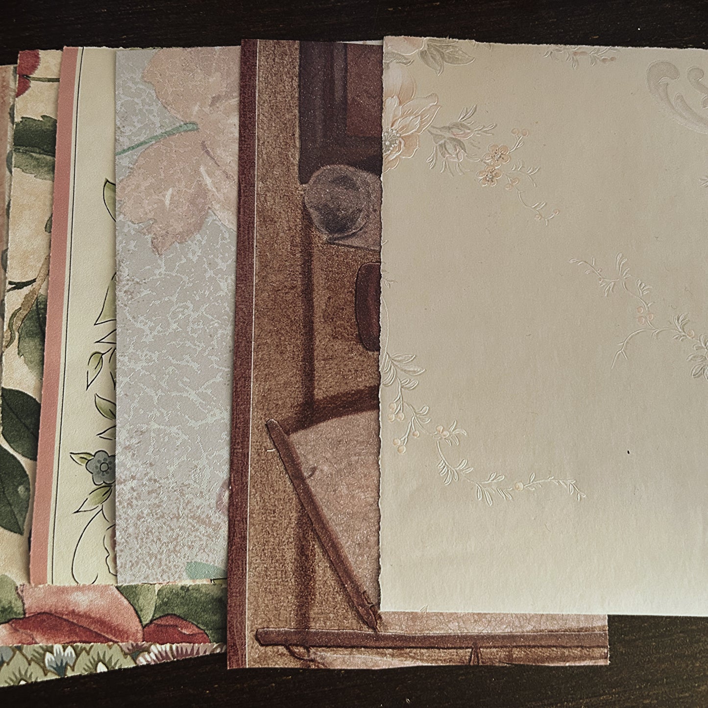 Floral Wallpaper Sample Pack: Mixed Paper Craft Supplies
