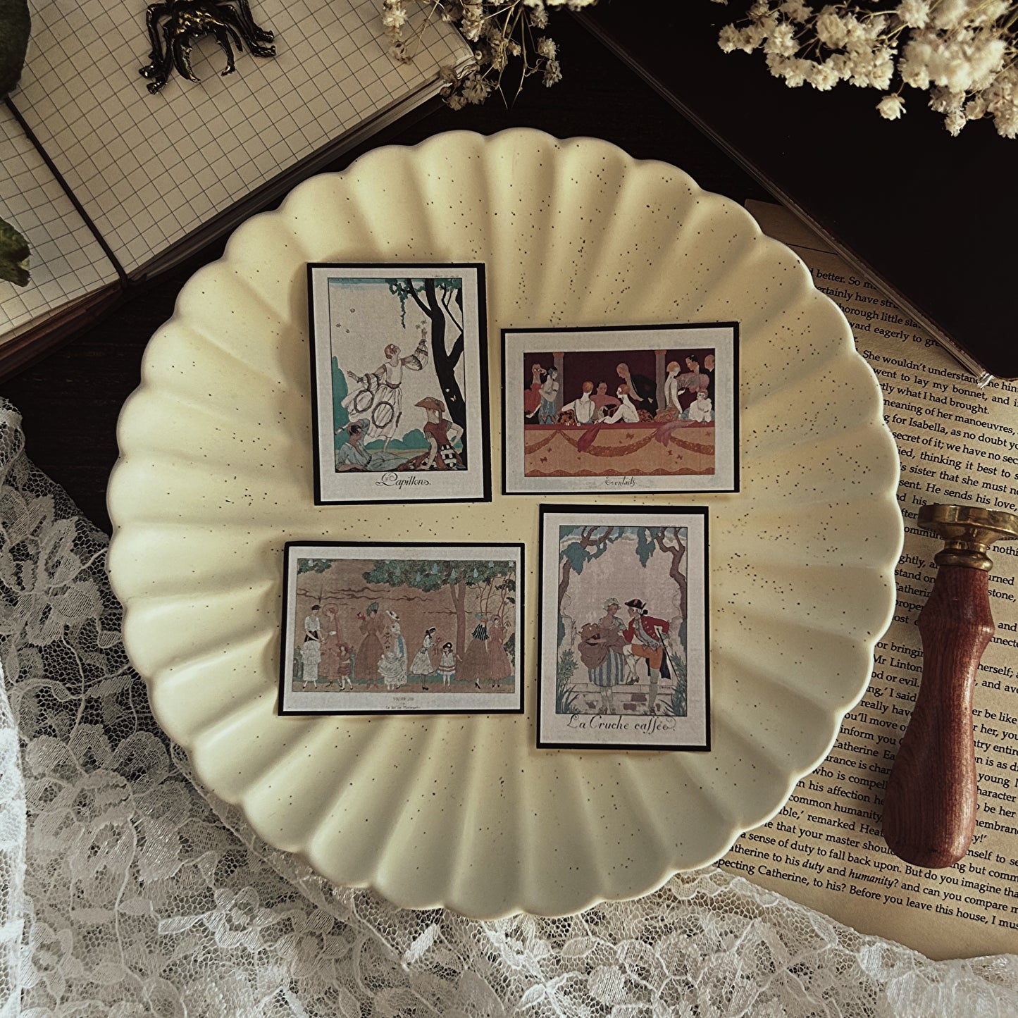 Vintage Fashion Stickers | Art Deco George Barbier Inspired Sticker Set | Journaling and Scrapbooking Supplies | 16 Piece Collection