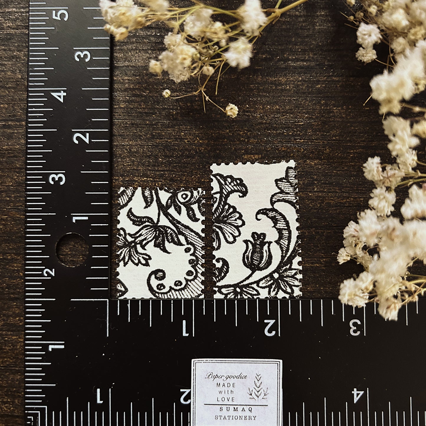 Vintage Floral Faux Postage