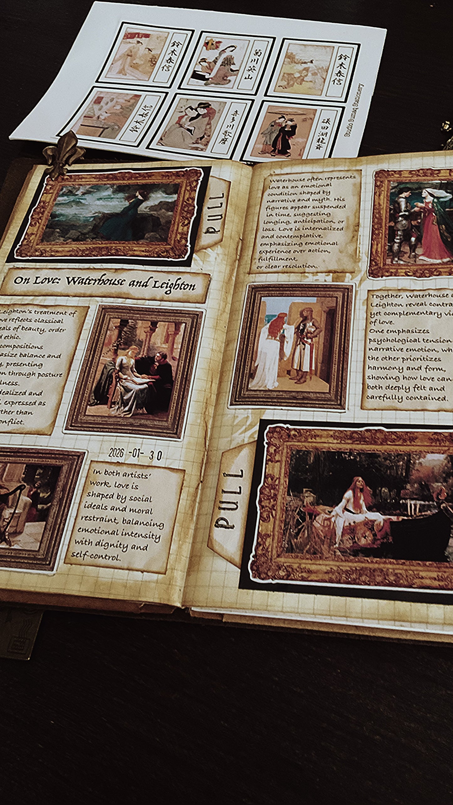 John William Waterhouse paintings. Art museum journal sticker set