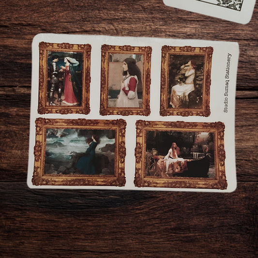 John William Waterhouse paintings. Art museum journal sticker set