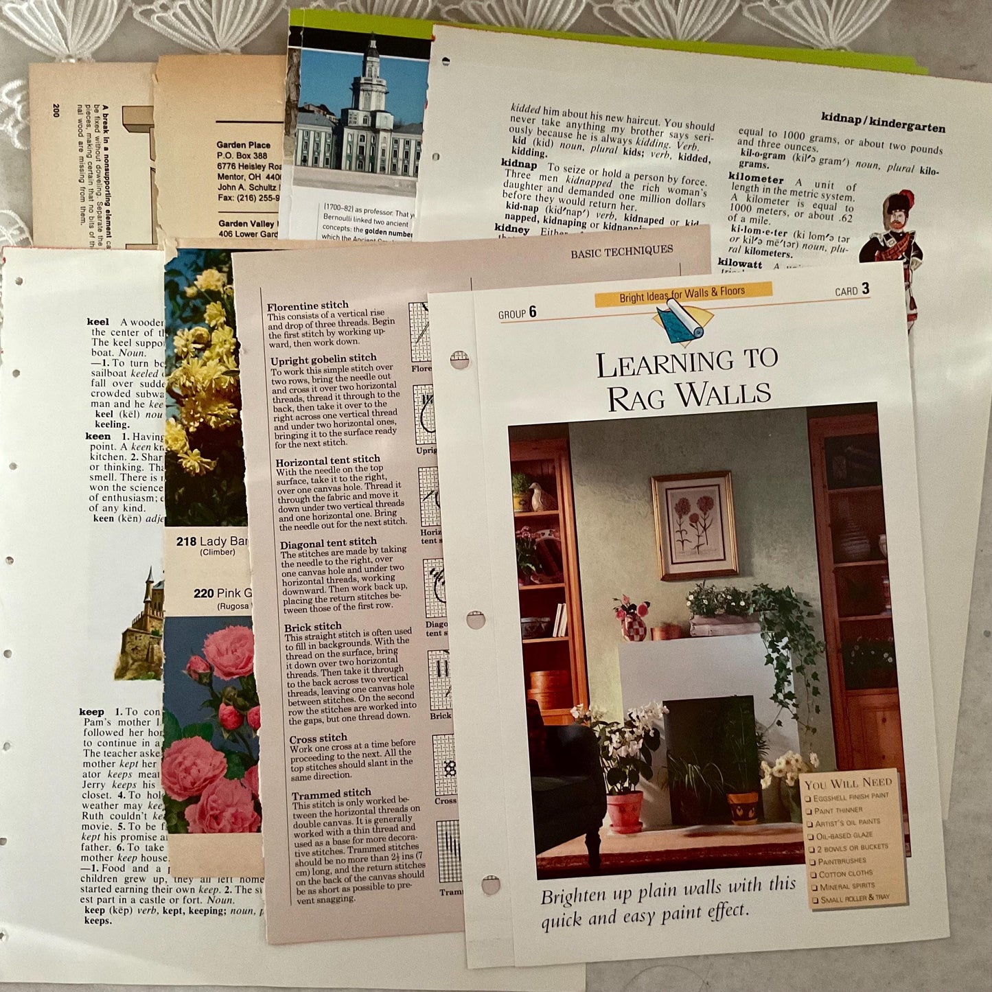 Vintage Book Page Ephemera Pack: 50 Assorted Antique Paper Pieces of Ephemera Junk Journals.  Authentic Pages from Historical Sources