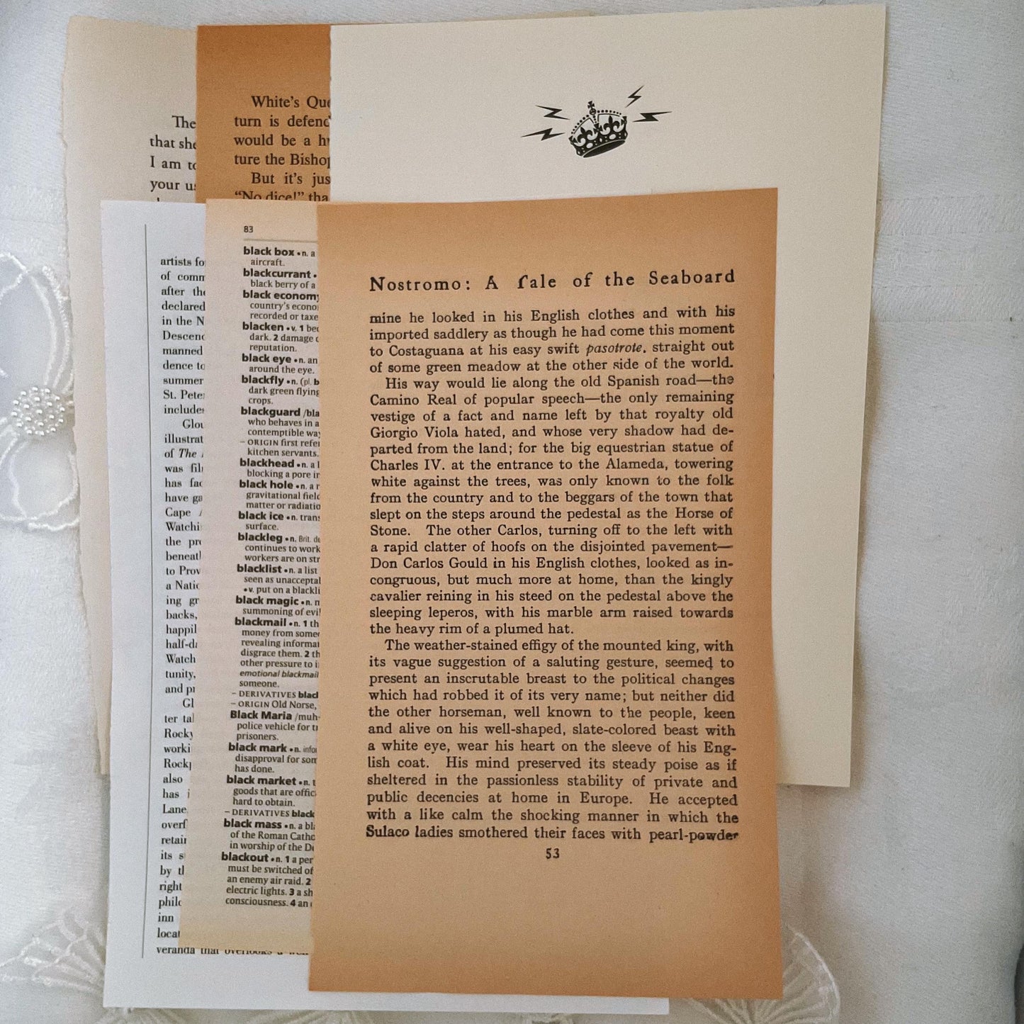 Assorted Vintage Book Pages: Antique Paper Ephemera for Junk Journals - 100 pcs