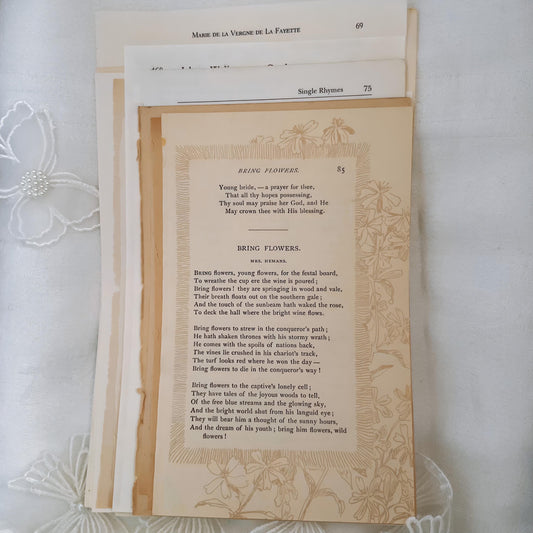 Assorted Vintage Book Pages: Antique Paper Ephemera for Junk Journals - 100 pcs