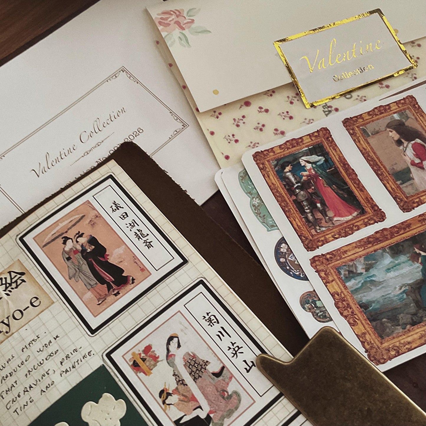 Vintage Love Across Cultures Sticker Set • Art History Journaling • Vintage Valentines Reproduction stickers