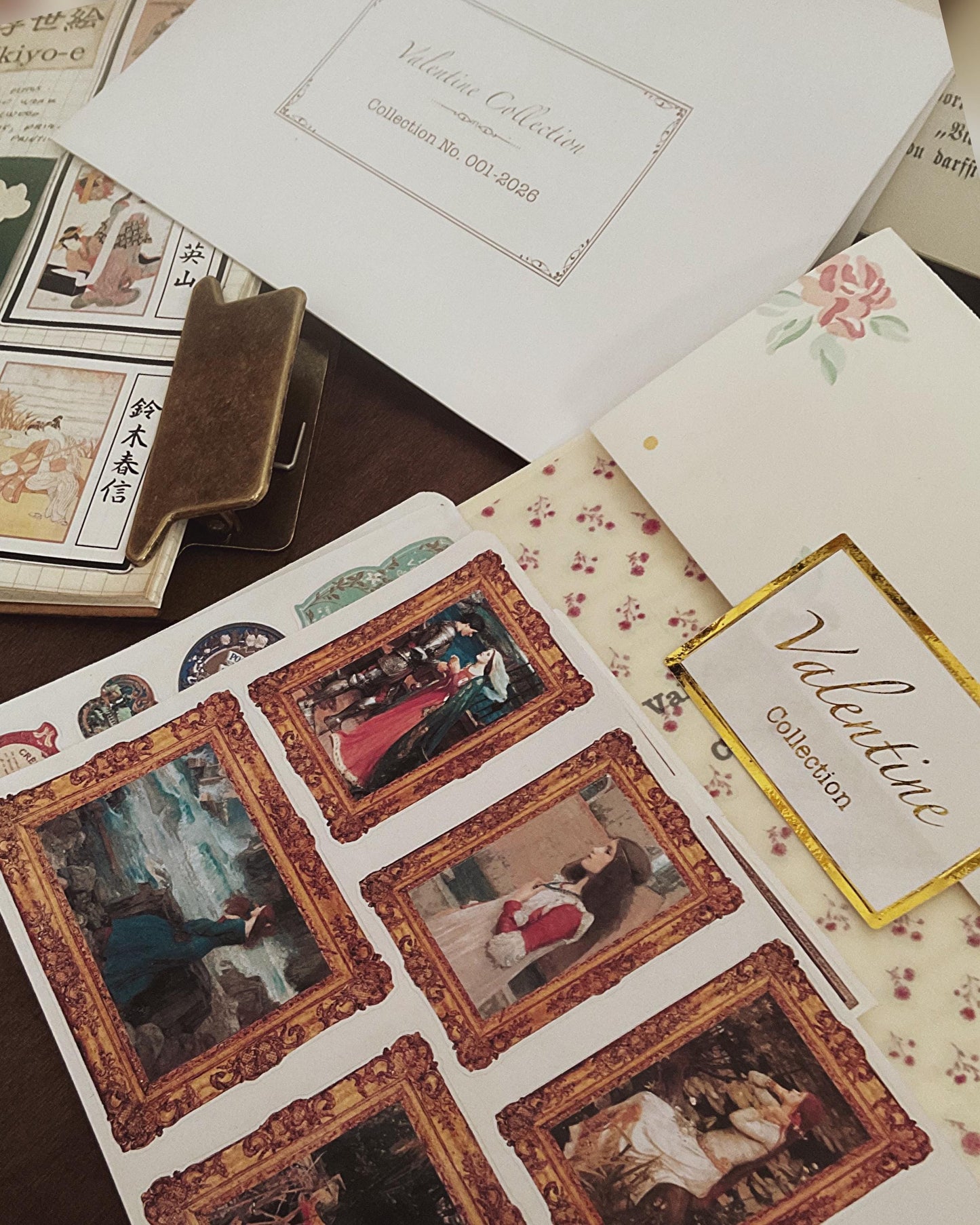 Vintage Love Across Cultures Sticker Set • Art History Journaling • Vintage Valentines Reproduction stickers